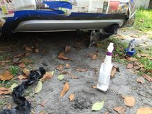 I went back outside and GUESS WHAT MOTHERFUCKER YOU CANT LET PLSTIDIP DRY ON YOUR MASKING TAPE BECAUSE THE ENTIRE THING BECOMES A SOLID PIECE YOU SEE THAT BLACK PIECE ON THE GROUND?? YEAH I PEELED THE WHOLE THING AGIN KBYE