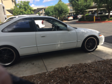 Shot with temporary rims after adding the new springs, honestly it doesn't look bad but those rims need a bit of love.