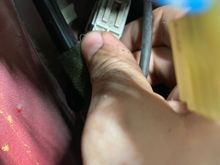 Clip location. Pain in the ass to slide off. I recommend using a clip removal tool and pulling the clip out of the chassis. I was just trying to save as many of the clips as possible without breaking them.