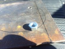 Welding some nuts to the bottom for the shift assem bolts.