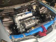 K20A2 intake manifold, KTUNED fuel rail and coolant bypass installed.