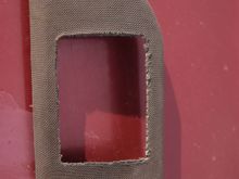 Parts car cover after being cut out