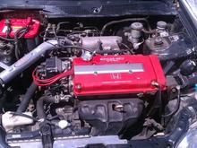 Built for turbo - lower compression forged pistons and rods.
ACT clutch and flywheel

Skunk2 intake manifold
Edlebrock Throttle Body
AEM intake