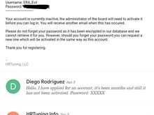 My original email