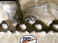 SPD exhaust head flange and 3" turbo form