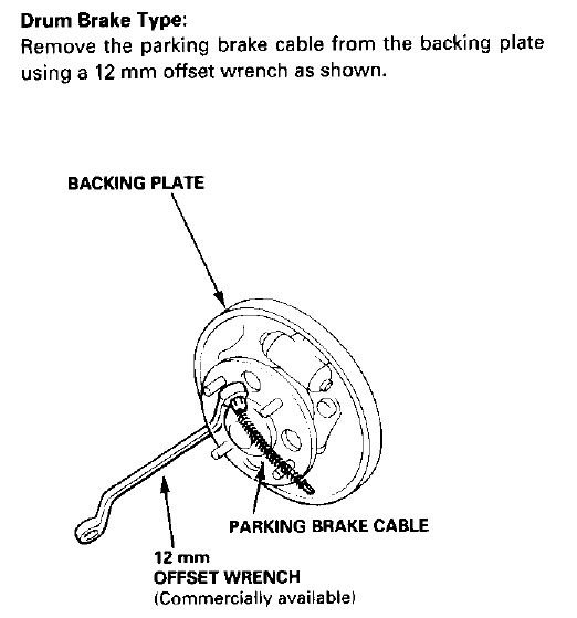 Removal of Parking Brake/ Emergency Brake Cable - Honda-Tech - Honda