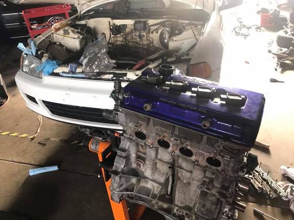 Head assembled and installed