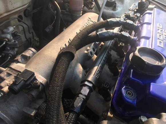 Fuel rail installed