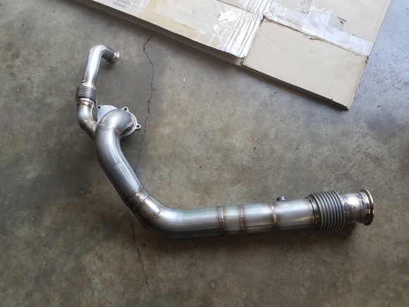 Down pipe before wrapping