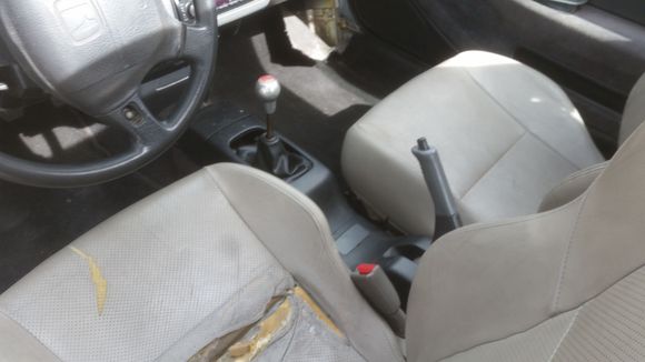 Some of the damage on the drivers seat