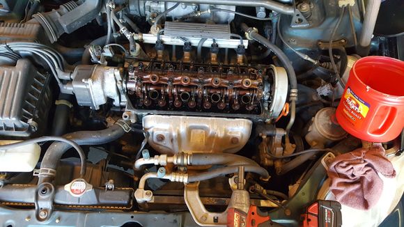 Deposits under the valve cover tell me maintenance wasn't a priority for the previous owner.