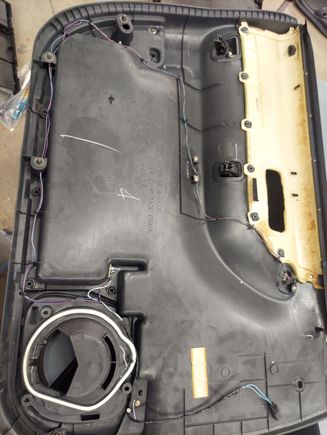 a custom wire harness needed to be integrated to all 4 panels so I could connect it to the harness feeding into the door