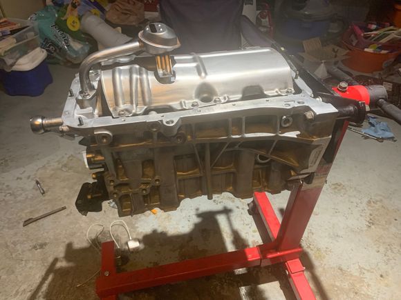 I love this part. Putting the pan on. After banging head to wall for specs. 