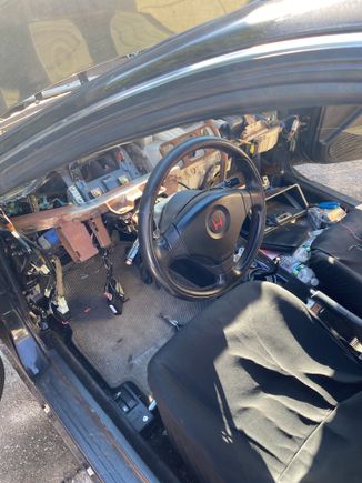 Dash out and ac parts going back in 