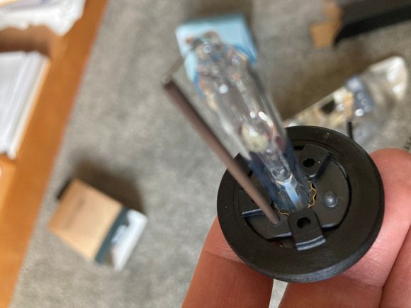 Bulb w/ Moto-Holder base. I un-screwed the base from the projector housing.