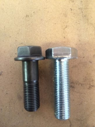 Factory bolt vs. the "special" bolt.