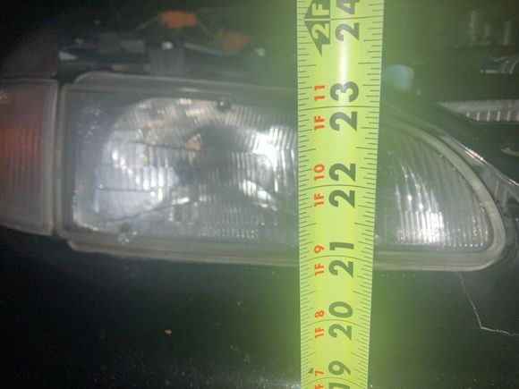 Measure headlight height: 22"