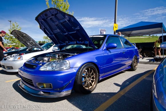 .....and probably my favorite car I own, 1999 Civic Si-R with a K20Z3 and bunch of other cool crap. This is also my track car.... I swear it is I will post pictures of it on the track haha. Track/Show