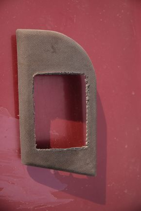 Parts car cover after being cut out