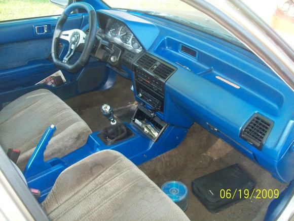 my dash and center console painted blue