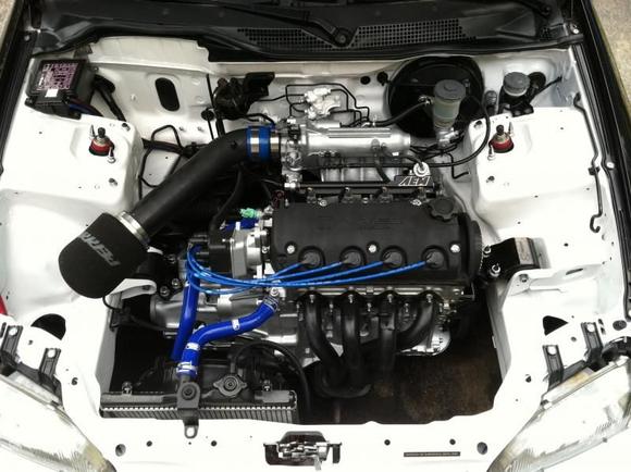 engine bay top view
