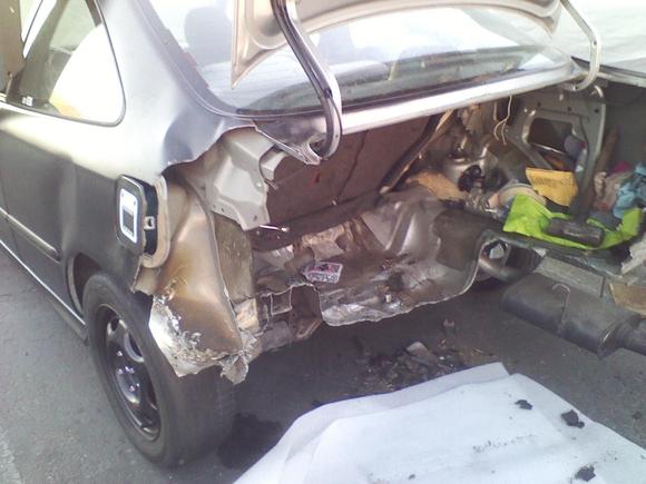 Had to Cut the entire back end