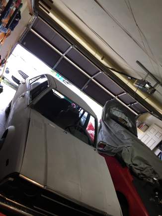 After the roof was in place.