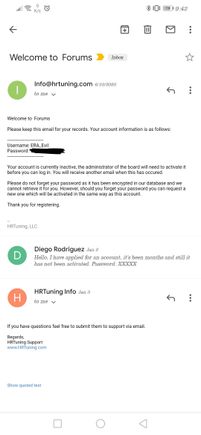 My original email