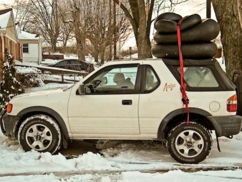 2WD kinda' sucks in the ice and snow.