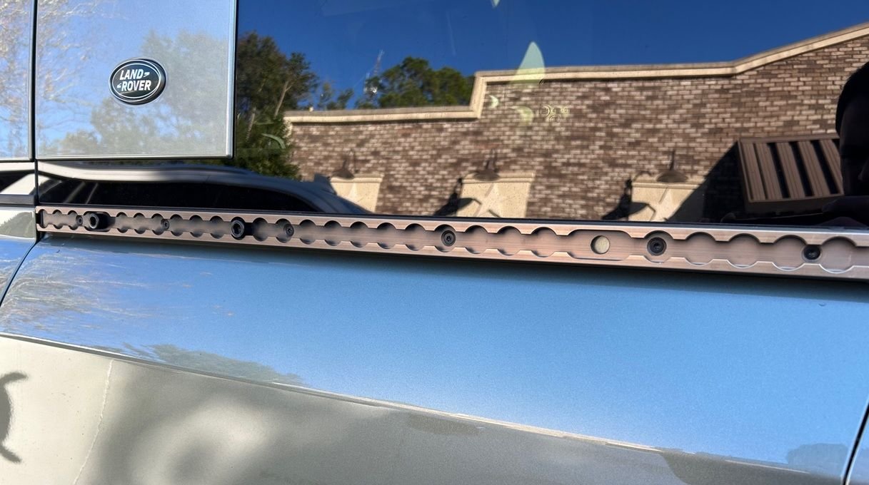 faded anodizing on utility rail 
