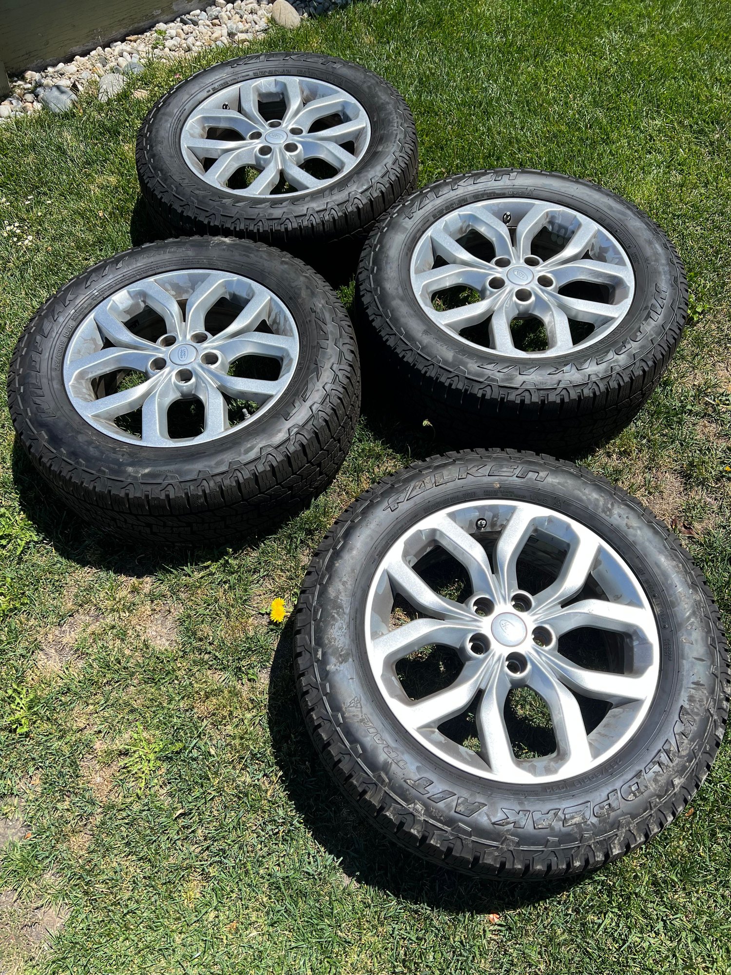 Wheels and Tires/Axles - 19" Disco V wheels + almost new tires + spare: TPMS, Falcon Wildpeaks - Used - 2017 to 2024 Land Rover Discovery - San Mateo, CA 94403, United States