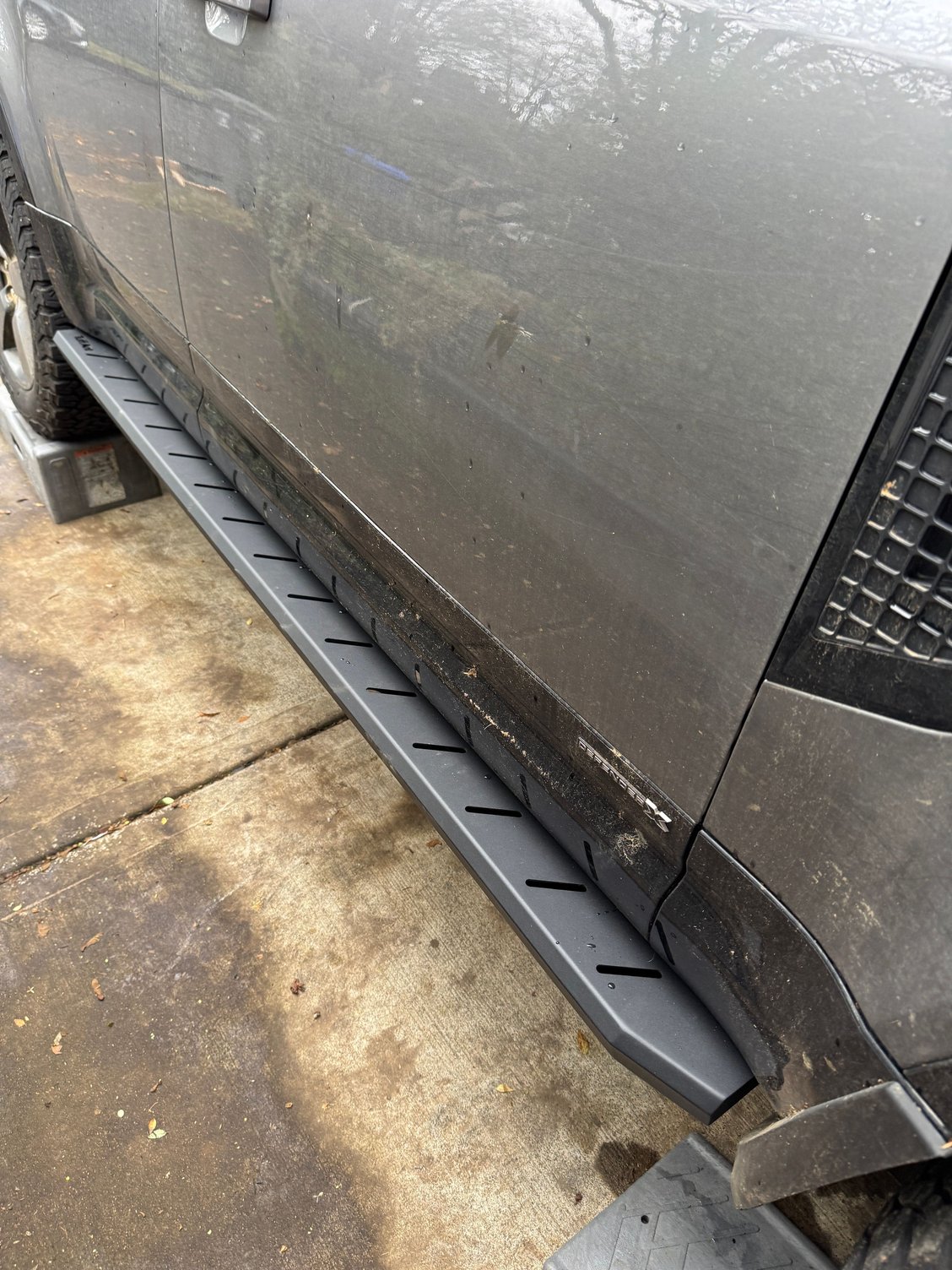 Mid-install picture after snugging up bolts. 