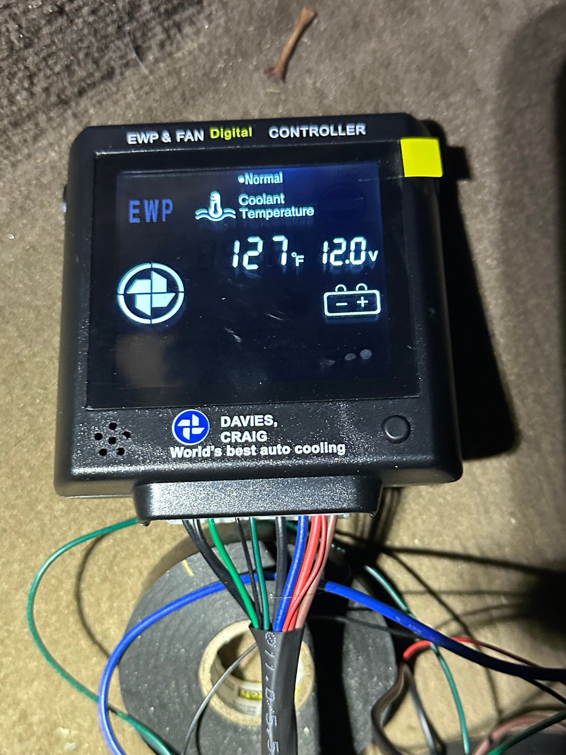 View of the running controller in progress