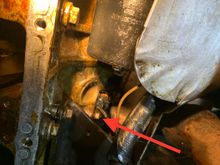 Square head bolt that will allow coolant to drain from block? Also, what’s that sensor? I’ll clean it. 