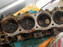 Blown head gasket and damaged valves from driver's side"