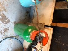 Nitrogen tank with my 1/4 copper line 