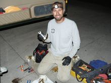 Changing the fuel pump in my ‘98 D1 in the Radio Shack parking lot in Moab, UT in 2010. 