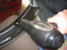 ...heating the tape up with a hair dryer first will help it peel off more easily.