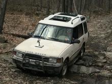 Crossing runoff with camera mount on hood