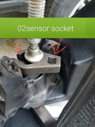 You may have to reposition the 02sensor socket a few times before you get it right. Took me a couple tries