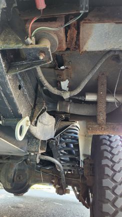 Rotted passenger rear body mount