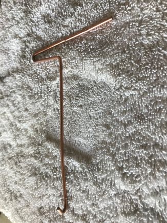 Tool made from a short piece of welding rod