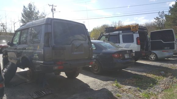 Pulled pads and rotors from the parts truck