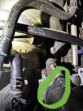 EGR: more specifically where the leak is on all sides of the two parts.