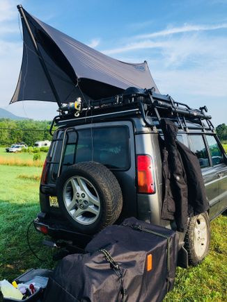 My roof rack hammock.