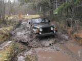 jeep trying to keep up with the rovers
