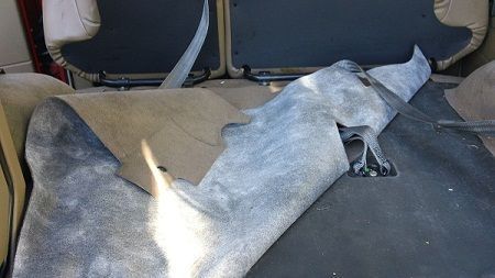Step 3b Flip Carpet Up to expose padding