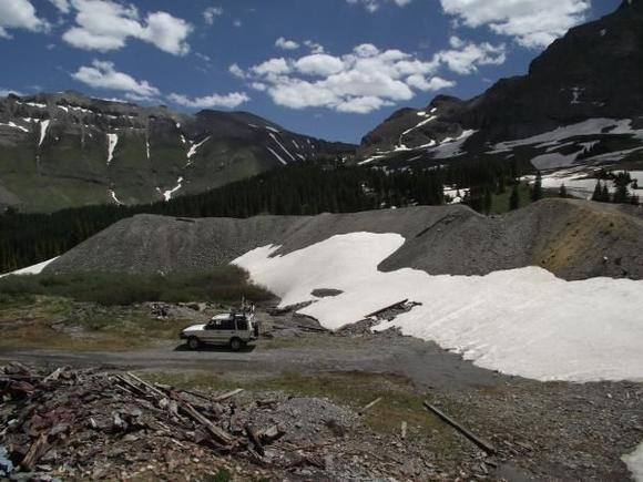 SanJuanPicsJuly2,2011.  View east from Upper Camp Bird along the Imogene Pass trail.