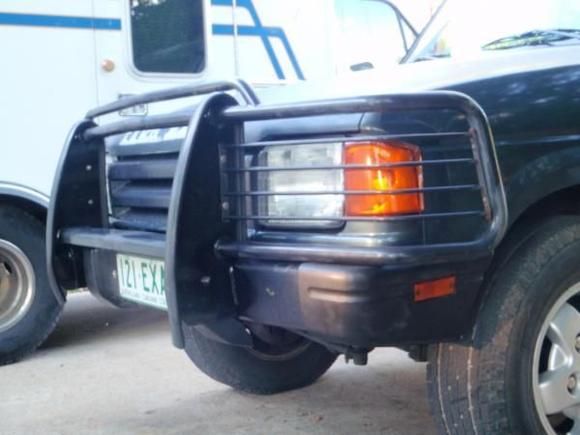 The modified brush guard from a Ford F150