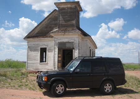 Taiban, New Mexico. Before the lift... running boards removed, BFG A/T KOs installed.